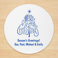 Christmas Tree Design 6 Personalized Christmas Coasters