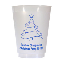 Christmas Tree Design 9 16 oz Personalized Christmas Party Cups