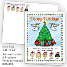 Christmas Tree Happy Holidays Fold Note Set