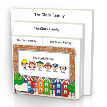 City Family Note Pad Set & Acrylic Holder