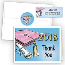 Cap & Tassel Thank You Card Package