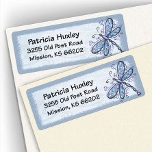 Cobalt Dragonfly Address Labels