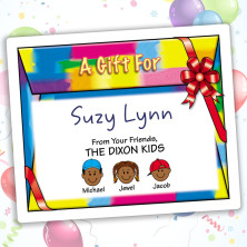 Colorful Family Gift Label