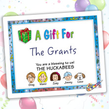 Confetti Family Gift Label