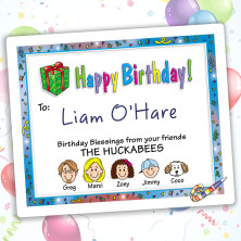 Confetti Happy Birthday Gift Labels
