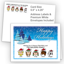 Cool Trees Happy Holidays Fold Note Set