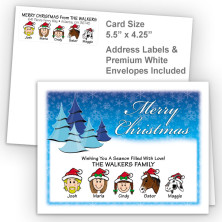 Cool Trees Merry Christmas Fold Note Set