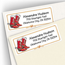 Cowboy Boots Address Labels