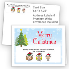 Craft Trees Merry Christmas Fold Note Set