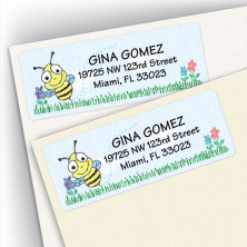 Crayon Bee Address Labels