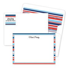 Designer Stripes Artistic Correspondence Card Ensembles