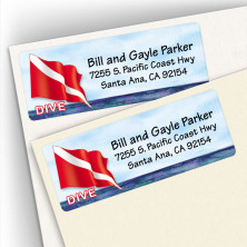 Dive Flag Address Labels