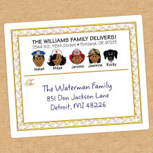 Elegant Family Shipping Label