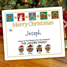 Elements Christmas Gift Label