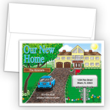 Fancy House Moving Card