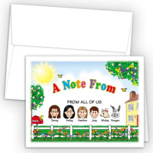 Fence Foldover Family Note Card