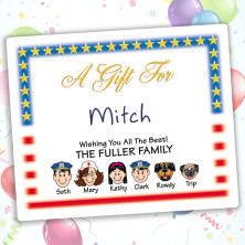 Flag Family Gift Labels