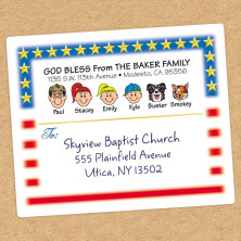 Flag Family Shipping Label