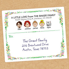 Floral Family Shipping Label