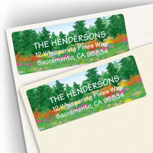 Flowered Forest Address Labels