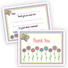 Flowers Fill-In Thank You Cards