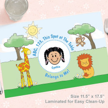 Friendly Animals Caricature Placemat