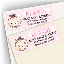 It's a Girl Address Labels
