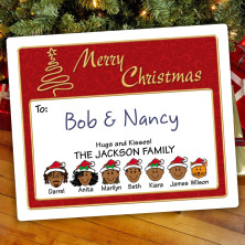 Gold Tree Christmas Gift Label