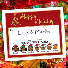 Gold Tree Holiday Gift Label