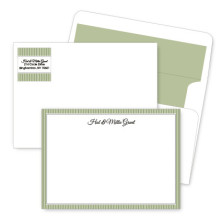Green Stripes Artistic Correspondence Card Ensembles