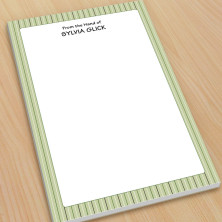 Green Stripes Large Note Pads