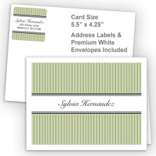 Green Stripes Thank You Card Package