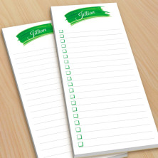 Green Watercolor To-Do Pads - with magnets