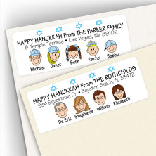 Happy Hanukkah Address Label