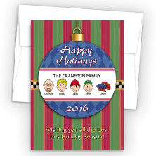 Happy Holiday Ornament Style I Holiday Cards