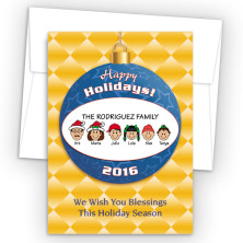 Happy Holiday Ornament Style N Holiday Cards