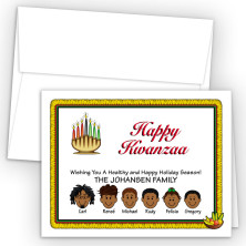 Candles Happy Kwanzaa Cards