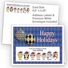 Harlequin Ornaments Happy Holidays Fold Note Set