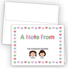 Hearts 1 Foldover Family Note Card