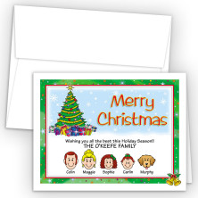 Holiday Bell Merry Christmas Holiday Fold Note Head