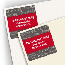 Holiday Greetings Square Address Labels