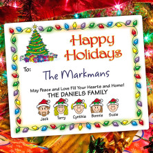 Holiday Lights Holiday Gift Label