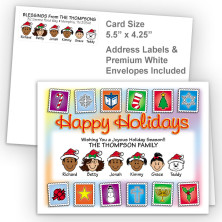 Holiday Stamps Happy Holidays Fold Note Set