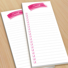 Hot Pink Watercolor To-Do Pads - with magnets