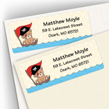 Huggable Pirate Bear Address Labels