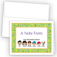 Leaves Foldover Family Note Cards