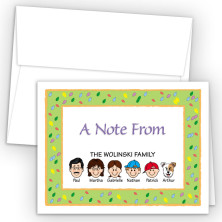 Leaves Foldover Family Note Cards