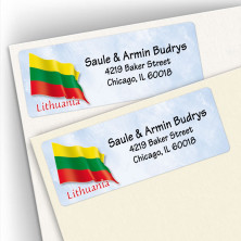 Lithuanian Flag Address Labels