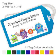 Little Cartoon Monsters Luggage Tag