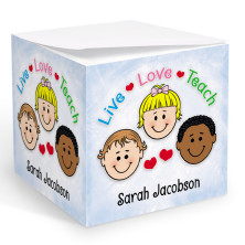Live Love Teach Memo Cube